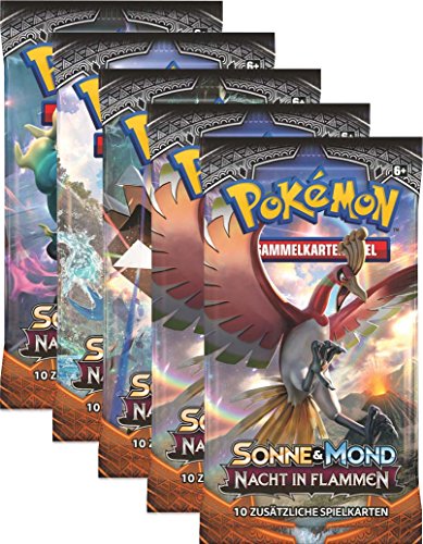 Sonne und Mond Serie 3 - Nacht in Flammen - 5 Booster - Deutsch von CAGO