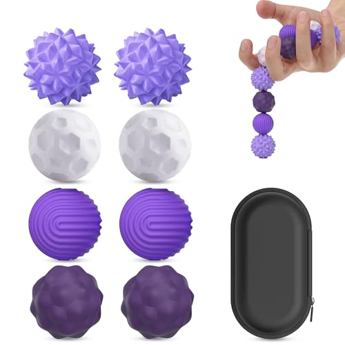 CAIJ 8 Stück Magnetische Fidget Toys Lila Silikon Magnetische Attraktion Stress Ball Set, Magnetische Ball Stress Ball Silikon Sensorik Spielzeug, Sensorik Spielzeug für Kinder CAIJ 8 Stück Magnetische Fidget Toys Lila Silikon Magnetische Attraktion Stress Ball Set, Magnetische Ball Stress Ball Silikon Sensorik Spielzeug, Sensorik Spielzeug für Kinder von CAIJ