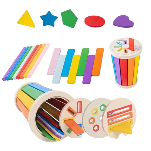 CAIJ Montessori Spielzeug ab 1 Jahr, Montessori Sortierspiel Holz Kinderspielzeug zum Farben Lernen Sensorisches Spiel für Kinder 12 bis 36 Monate alt Geschenke für Kinder CAIJ Montessori Spielzeug ab 1 Jahr, Montessori Sortierspiel Holz Kinderspielzeug zum Farben Lernen Sensorisches Spiel für Kinder 12 bis 36 Monate alt Geschenke für Kinder von CAIJ
