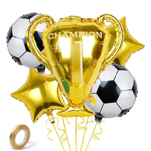 5 Stück Fussball Luftballonw Trophäe Folienballon mit Ballon Deko Geburtstag,Luftballon,Kinder Luftballons Set für Spieltag und Weltmeisterschaft Party Dekoration,Soccer Champion Ballons Junge Party 5 Stück Fussball Luftballonw Trophäe Folienballon mit Ballon Deko Geburtstag,Luftballon,Kinder Luftballons Set für Spieltag und Weltmeisterschaft Party Dekoration,Soccer Champion Ballons Junge Party von CAIKAILIOR
