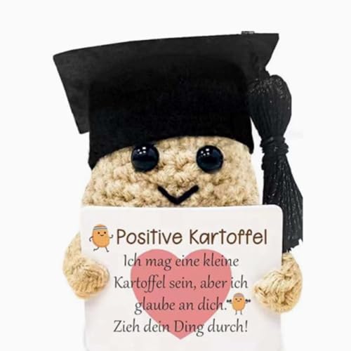 Positive Potato,Bachelor Geschenk,zum Abitur Geschenke,Prüfung Glücksbringer Abschluss,Positive Kartoffel Deutsch,Mutmacher Geschenk,Pocket Hug,Energiekarte,für Schulabschluss Klasse,Abiturgeschenke von CAIKAILIOR