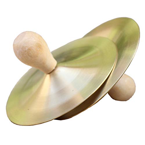 CAIONPLE 9Cm Hand Percussion Kupfer Becken Kinder Musik Instrument Ausbildung Spielzeug Messing von CAIONPLE