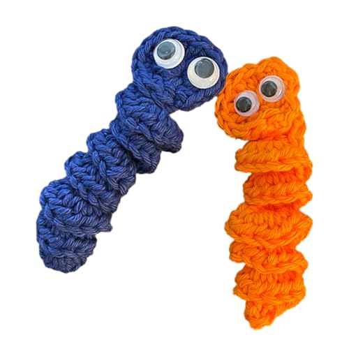 CAIONPLE Handgemachtes Sorgenwurm-Geschenk Zur Emotionalen Unterstützung, Gehäkelter Sorgenwurm, Inspirierende Fürsorge für Sie, Süßes Gestricktes Geschenk, Langlebig, Einfach zu Verwenden A von CAIONPLE