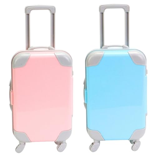 CAKEEYUM 2pcs Mini Koffer realistische Mini -Koffer Partyvorbefürworter Öffnbares -Gepäck mit ausziehbar von CAKEEYUM