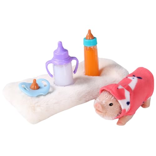 CAKEEYUM 5pcs Silikon Schweinset, Mini Schwein Spielzeug realistische Baby -Schweinepuppe mit Stoff Silikontieren mit Ferkelzubehör für Kinder Geburtstag CAKEEYUM 5pcs Silikon Schweinset, Mini Schwein Spielzeug realistische Baby -Schweinepuppe mit Stoff Silikontieren mit Ferkelzubehör für Kinder Geburtstag von CAKEEYUM