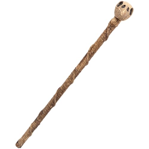 CAKEEYUM Schädelrohr 51 -Zoll -Vogelkopf dekorative Stöcke Plastik und Gummi Walking Stick für Halloween -Cosplay -Requisite. von CAKEEYUM