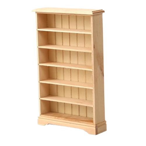 CAKEEYUM Puppenhaus Bücherregal, Maßstab 1:12, klassisches Holz Minimöbel, 6 x 1 x 4 Zoll, DIY Miniatur Bücherregal für Mini Puppenhauszubehör, Kinder, Rollenspielgeschenke, Puppenhaus, Mini CAKEEYUM Puppenhaus Bücherregal, Maßstab 1:12, klassisches Holz Minimöbel, 6 x 1 x 4 Zoll, DIY Miniatur Bücherregal für Mini Puppenhauszubehör, Kinder, Rollenspielgeschenke, Puppenhaus, Mini von CAKEEYUM