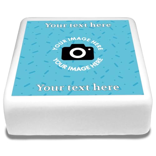 Cakeshop Quadratische Personalisierte Vollständig Anpassbare Essbare Tortendekoration| Benutzerdefiniertes Bild & Text| Für Geburtstage & Feiern| Mehrere Formen & Größen| Zuckerguss & Oblatenpapier Cakeshop Quadratische Personalisierte Vollständig Anpassbare Essbare Tortendekoration| Benutzerdefiniertes Bild & Text| Für Geburtstage & Feiern| Mehrere Formen & Größen| Zuckerguss & Oblatenpapier von CAKESHOP edible cake toppers EST. 2012