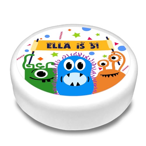 Cakeshop Runde Personalisierte Essbare Tortendekoration Helle Alien-Monster | Benutzerdefinierter Name & Alter | Für Geburtstage & Feiern | Mehrere Formen & Größen | Zuckerguss- & Oblatenpapier Cakeshop Runde Personalisierte Essbare Tortendekoration Helle Alien-Monster | Benutzerdefinierter Name & Alter | Für Geburtstage & Feiern | Mehrere Formen & Größen | Zuckerguss- & Oblatenpapier von CAKESHOP edible cake toppers EST. 2012