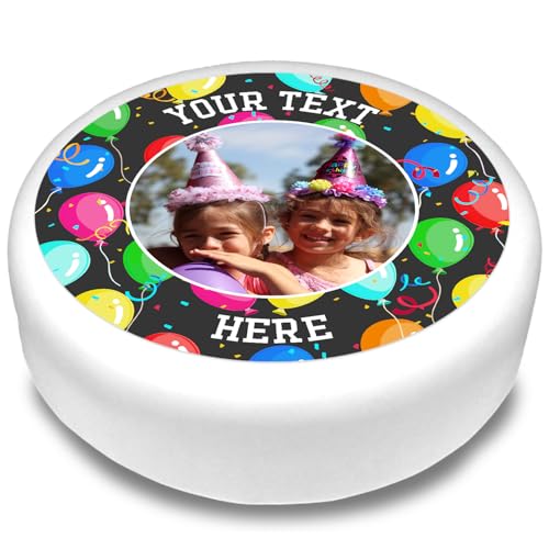 Cakeshop Runde Personalisierte Essbare Tortendekoration Mit Ballonrand & Text | Benutzerdefiniertes Bild & Text | Für Geburtstage & Feiern | Mehrere Formen & Größen | Zuckerguss & Oblatenpapier Cakeshop Runde Personalisierte Essbare Tortendekoration Mit Ballonrand & Text | Benutzerdefiniertes Bild & Text | Für Geburtstage & Feiern | Mehrere Formen & Größen | Zuckerguss & Oblatenpapier von CAKESHOP edible cake toppers EST. 2012