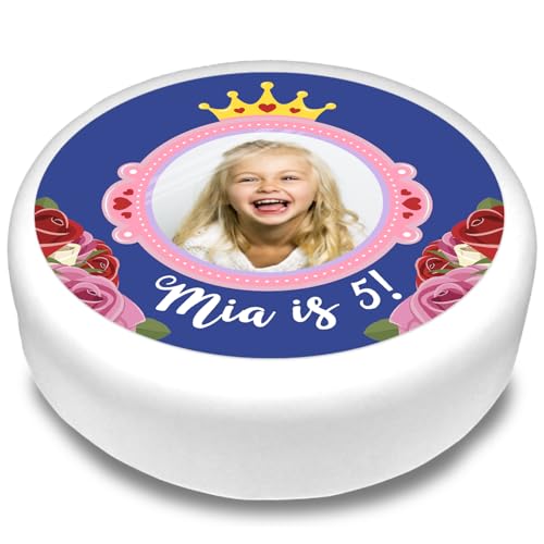 Cakeshop Runde Personalisierte Essbare Tortendekoration Mit Goldener Prinzessinnenkrone & Rosen|Personalisieren Sie Bild, text|Für Geburtstage Feiern|Verschiedene Formen Größen|Zucker/Oblatenpapier Cakeshop Runde Personalisierte Essbare Tortendekoration Mit Goldener Prinzessinnenkrone & Rosen|Personalisieren Sie Bild, text|Für Geburtstage Feiern|Verschiedene Formen Größen|Zucker/Oblatenpapier von CAKESHOP edible cake toppers EST. 2012