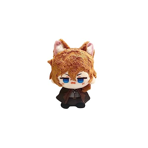 CALEMBOU 10,2 cm Anime Plüsch Keychain Cute Chibi Plüsch Figur Schlüsselanhänger Rucksack Dazai Osamu Chuuya Rampo Dostoevsky Plüschfigur für BSD-Fans (Nakahara Chuuya) von CALEMBOU