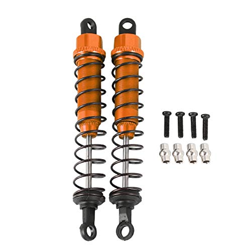 CALIBAN 2 Stück Series 90 mm aus Metall, Stoßdämpfer, Spielzeugauto für 1/12 RC Kletterauto, großes Fahrrad, Orange CALIBAN 2 Stück Series 90 mm aus Metall, Stoßdämpfer, Spielzeugauto für 1/12 RC Kletterauto, großes Fahrrad, Orange von CALIBAN