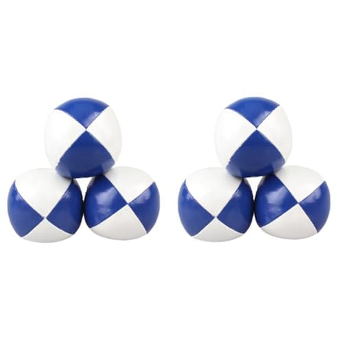 CALIBAN 6 Stück Jonglier-Ball aus PU, Jonglierball und schwerer Jonglierball mit Netztasche, für Anfänger, Blau und CALIBAN 6 Stück Jonglier-Ball aus PU, Jonglierball und schwerer Jonglierball mit Netztasche, für Anfänger, Blau und von CALIBAN