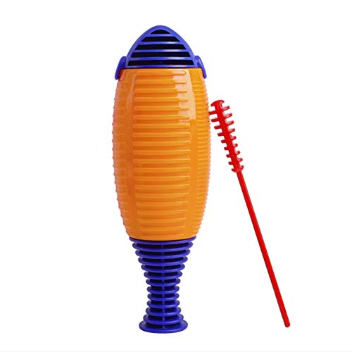 CALIBAN Guiro AF-06 Orff 20,3 cm (8 ), Kunststoff, Gelb, Blau, Farben, ABS, Matéorial, Fisch, Kinder von CALIBAN