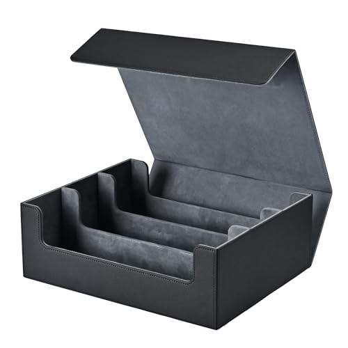 CALIBAN Kartenaufbewahrungsbox für Sammelkarten, Kartenhalter mit Magnetverschluss, Schutzhülle mit seitlichem Aufladen, Schwarz + Blau, ca. 290 x 245 x 105 m CALIBAN Kartenaufbewahrungsbox für Sammelkarten, Kartenhalter mit Magnetverschluss, Schutzhülle mit seitlichem Aufladen, Schwarz + Blau, ca. 290 x 245 x 105 m von CALIBAN