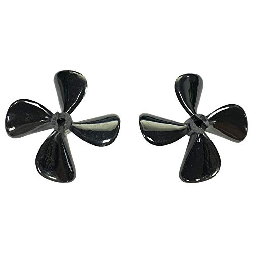 CALIBAN RC Boot, 4 x 60 mm, vier Klingen, Paddel, Nylon, Boot, positiv und umgekehrt, Schraube, RC Boot, Propeller schwarz CALIBAN RC Boot, 4 x 60 mm, vier Klingen, Paddel, Nylon, Boot, positiv und umgekehrt, Schraube, RC Boot, Propeller schwarz von CALIBAN