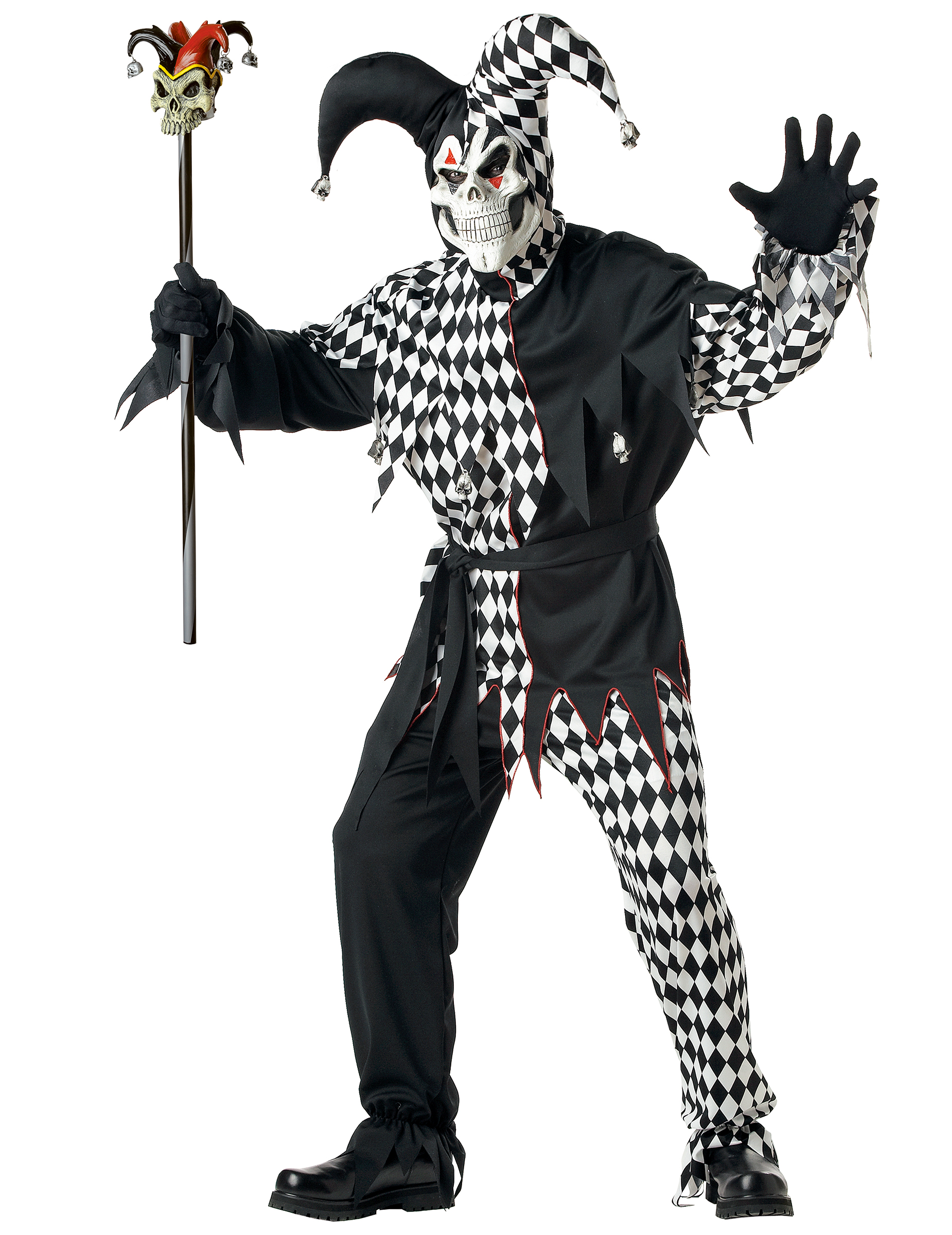 Böser Clown-Kostüm für Herren Harlekin Halloween-Kostüm schwarz-weiss Böser Clown-Kostüm für Herren Harlekin Halloween-Kostüm schwarz-weiss von KARNEVAL-MEGASTORE
