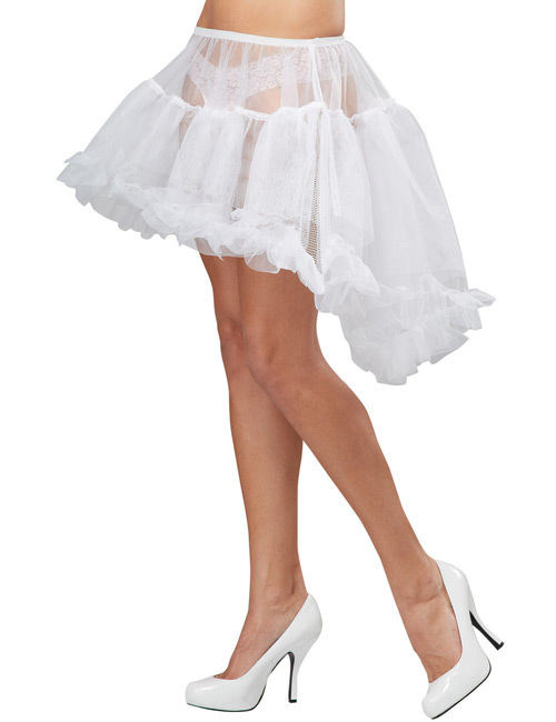 Burlesque Petticoat Unterrock weiss von KARNEVAL-MEGASTORE