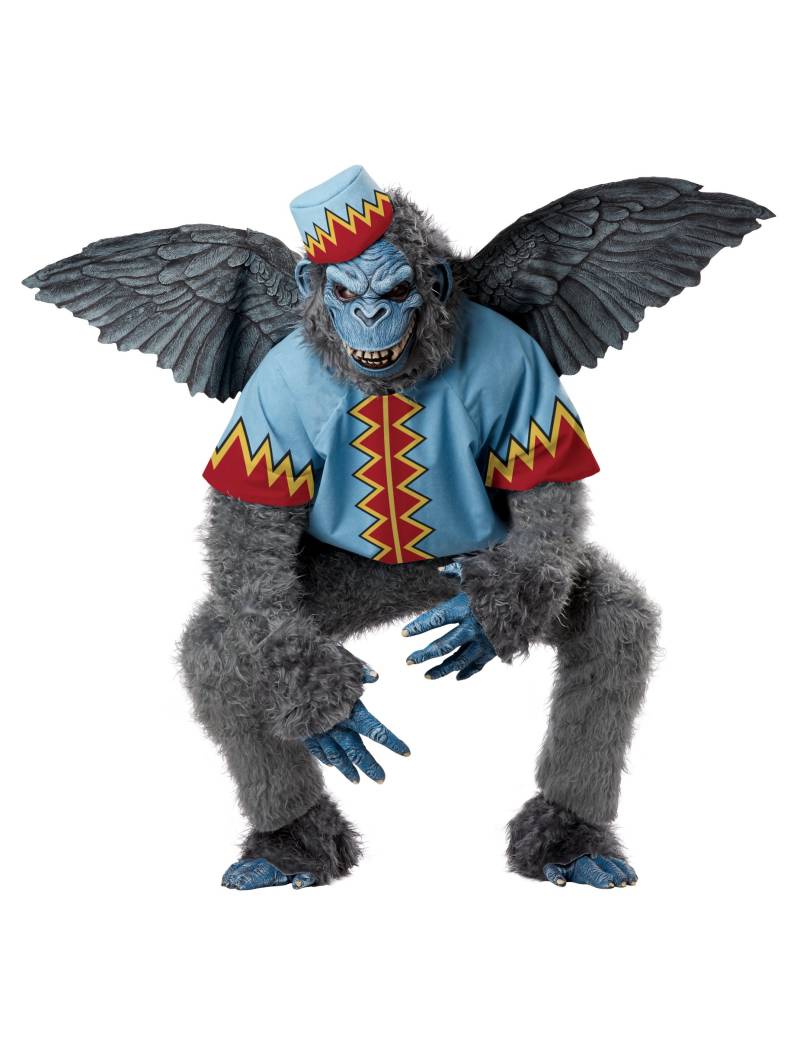 Fliegender Affe Märchen Halloween Herrenkostüm grau-blau-rot von KARNEVAL-MEGASTORE