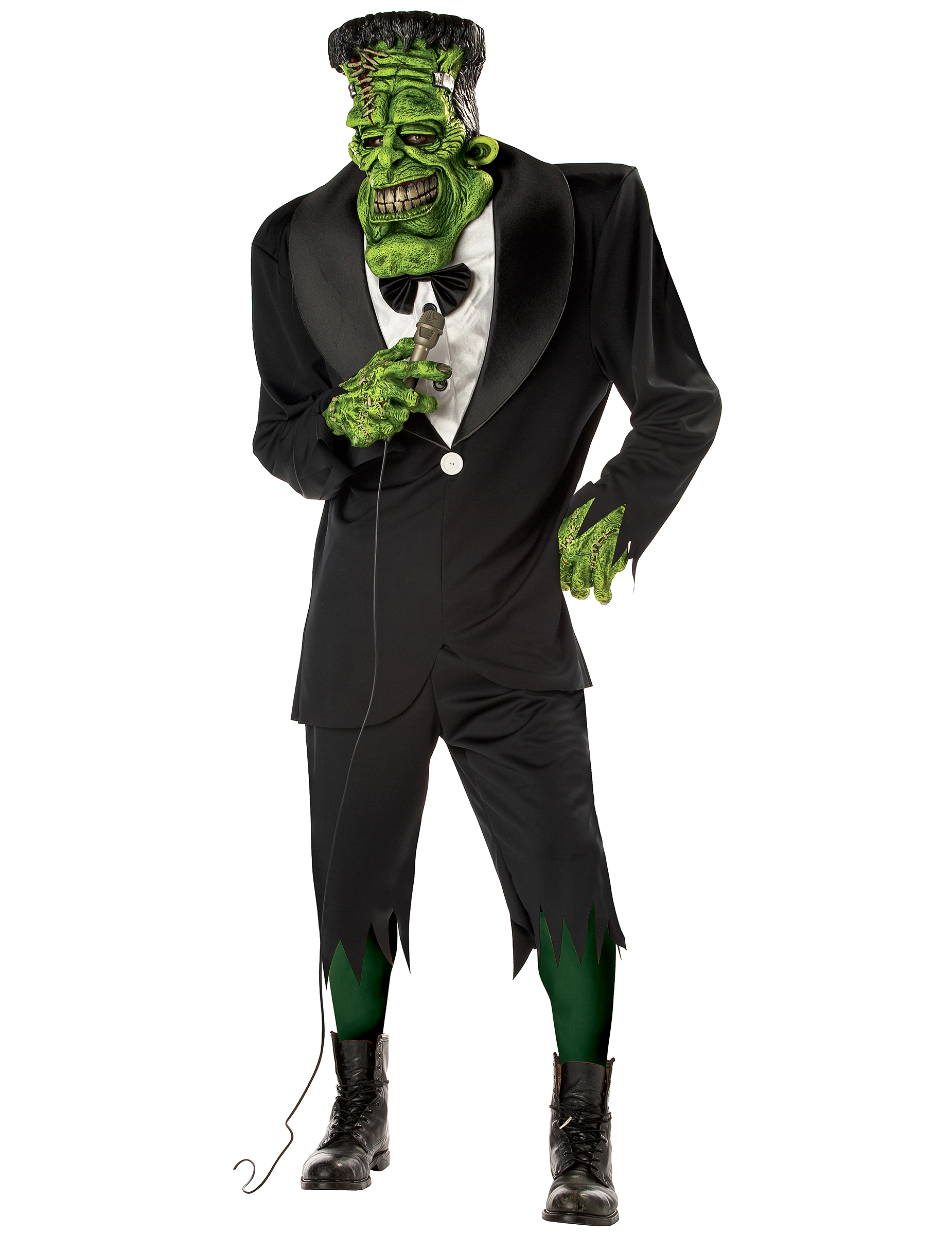 Frankenmonster Halloweenkostüm Ungeheuer schwarz-grün von KARNEVAL-MEGASTORE
