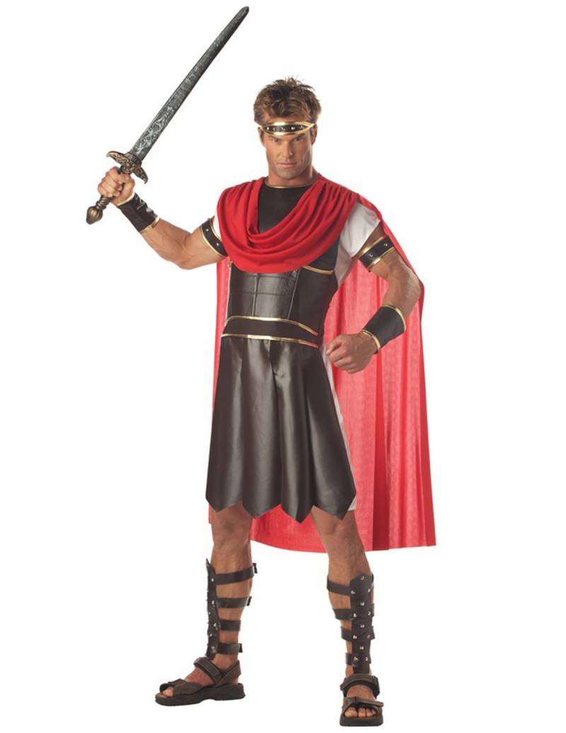 Herkules Römer Kostüm braun-rot von KARNEVAL-MEGASTORE
