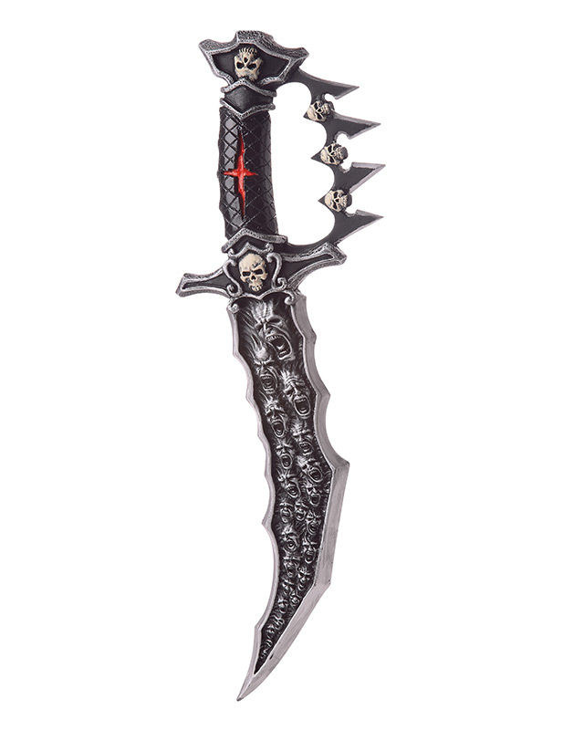 Horror Dolch Klinge der Verdammten Halloween Accessoire für Erwachsene schwarz-silber Horror Dolch Klinge der Verdammten Halloween Accessoire für Erwachsene schwarz-silber von KARNEVAL-MEGASTORE