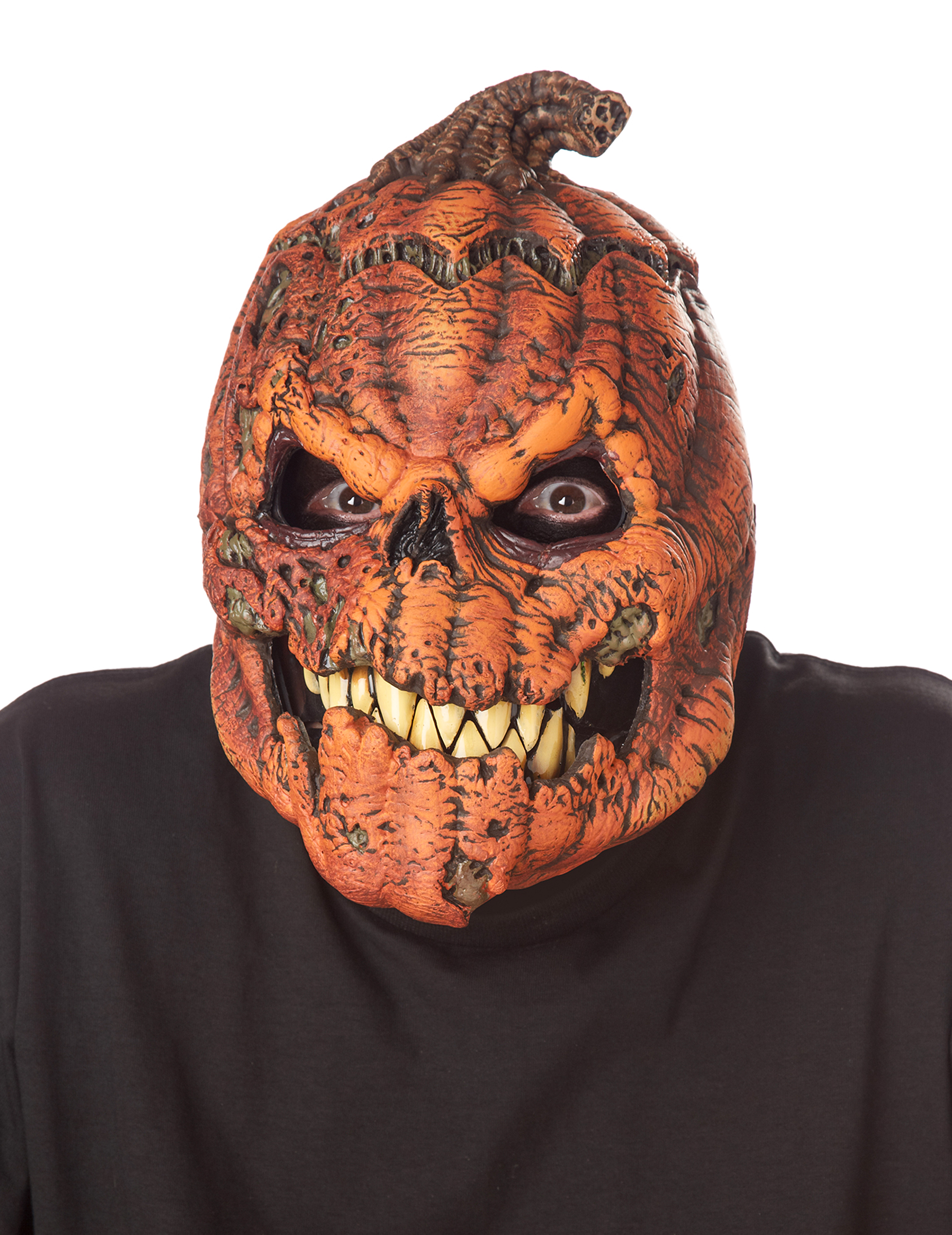 Horror-Kürbis Halloween-Ani-Motion-Maske orange von KARNEVAL-MEGASTORE