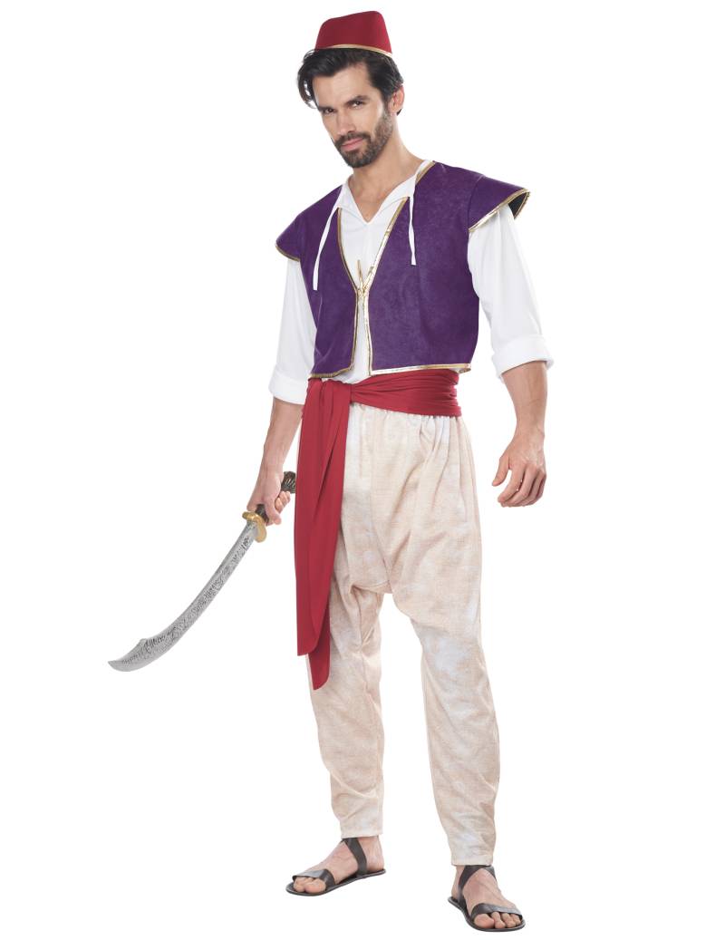Orientalischer Prinz Herrenkostüm Orient-Kostüm weiss-lila von KARNEVAL-MEGASTORE