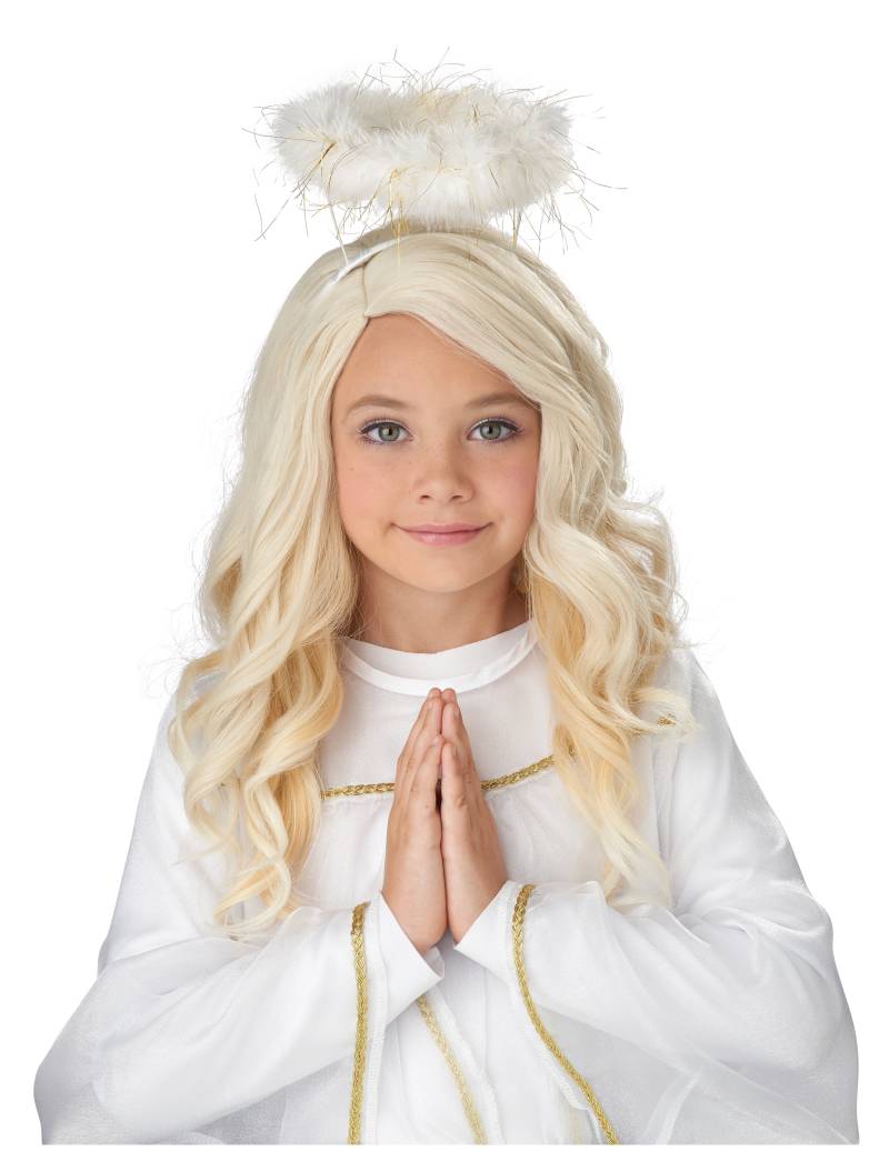 Perücke für Mädchen Engel blond von KARNEVAL-MEGASTORE