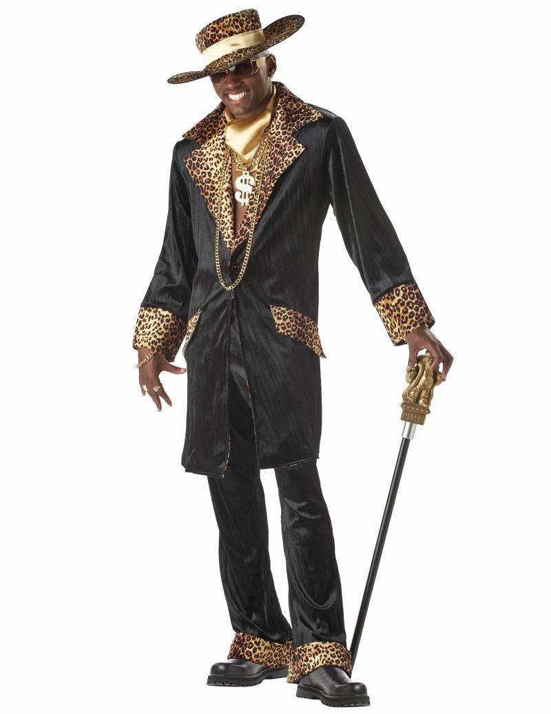 Pimp Daddy Checker Supa Mac Kostüm von KARNEVAL-MEGASTORE