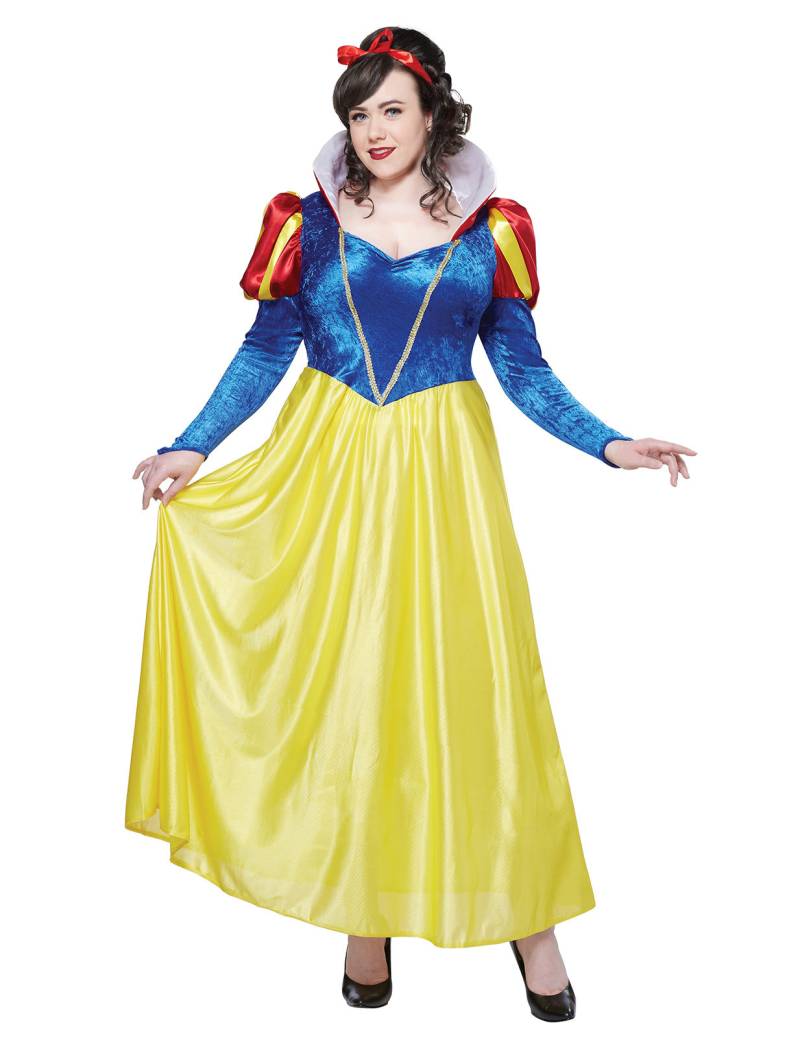 Schneewittchen Plus Size Damenkostüm Märchen gelb-blau von KARNEVAL-MEGASTORE