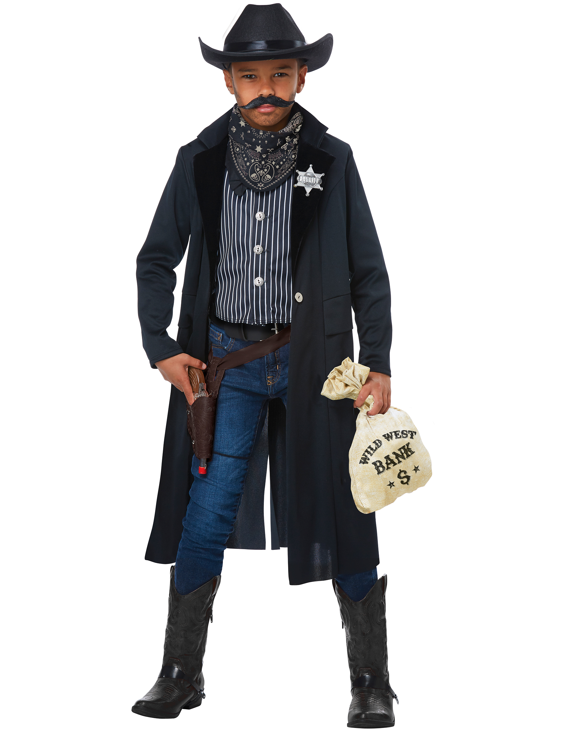 Sheriff-Kostüm für Kinder Cowboy-Kostüm dunkelblau von KARNEVAL-MEGASTORE