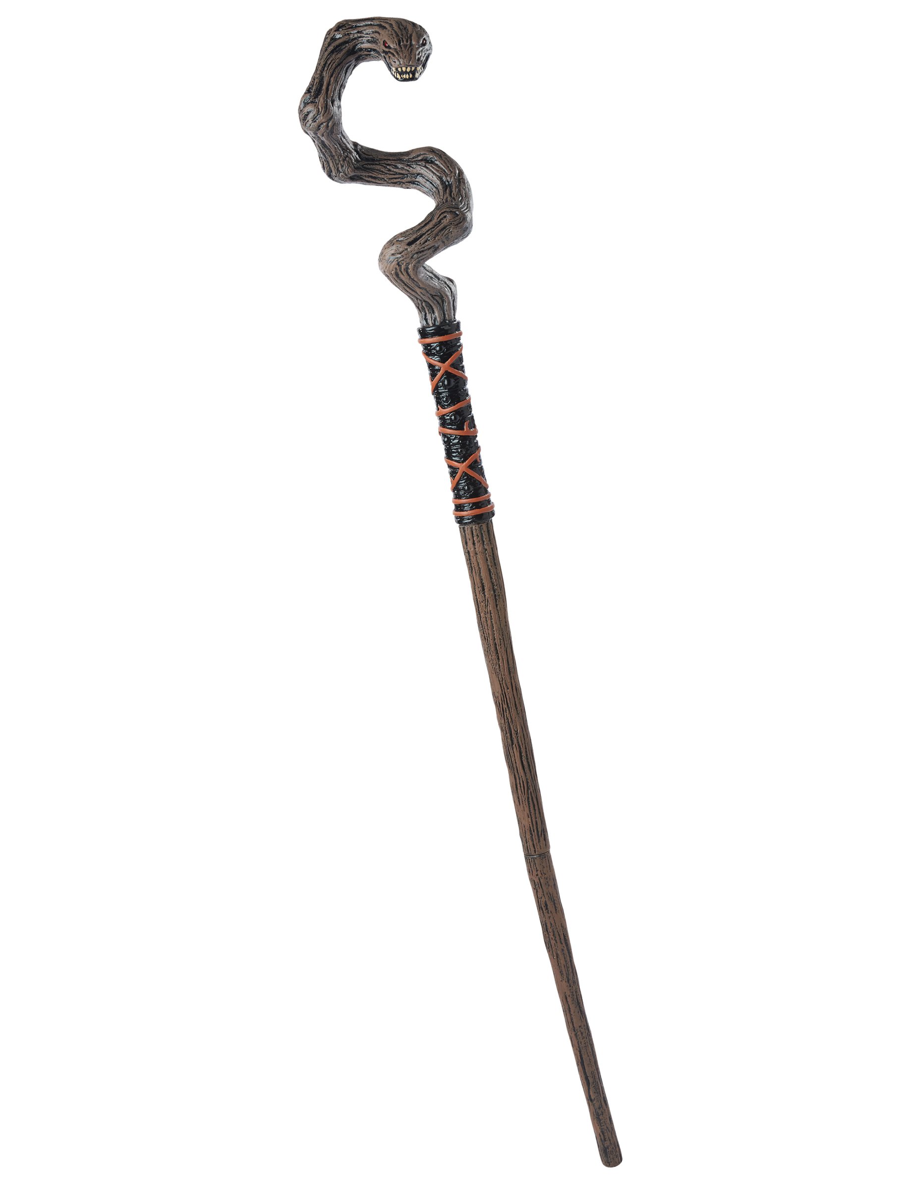 Zauberstab in Schlangen-Form Schlangen-Zepter grau 120cm von KARNEVAL-MEGASTORE