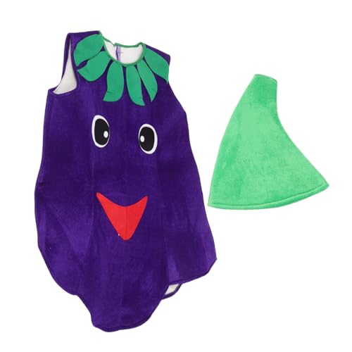 CALLARON 1 Satz Eierpflanze Kostüm für Lustiges Cosplay Zubehör für Halloween und Kinderfeste Leichtes und Langlebiges Design Vliesstoff für Auftritte und Fotos CALLARON 1 Satz Eierpflanze Kostüm für Lustiges Cosplay Zubehör für Halloween und Kinderfeste Leichtes und Langlebiges Design Vliesstoff für Auftritte und Fotos von CALLARON