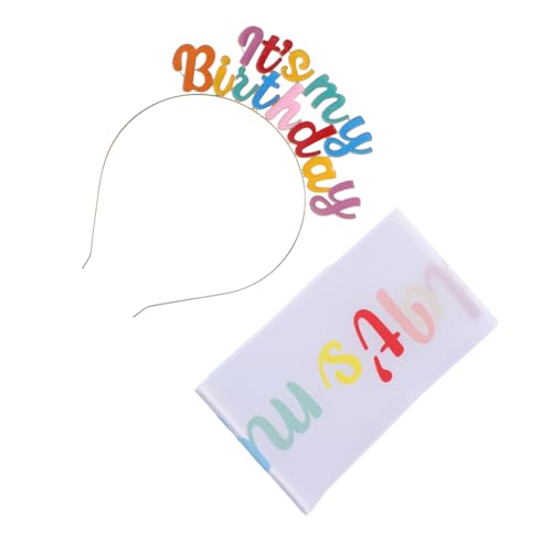CALLARON 1 Satz Geburtstagsstirnbandkopfschmuck Geburtstagskronen Für Frauen Erste Geburtstag Schärpen Geburtstags-stirnband Für Frauen Es Ist Mein Geburtstags-stirnband Dekorationen Satin CALLARON 1 Satz Geburtstagsstirnbandkopfschmuck Geburtstagskronen Für Frauen Erste Geburtstag Schärpen Geburtstags-stirnband Für Frauen Es Ist Mein Geburtstags-stirnband Dekorationen Satin von CALLARON