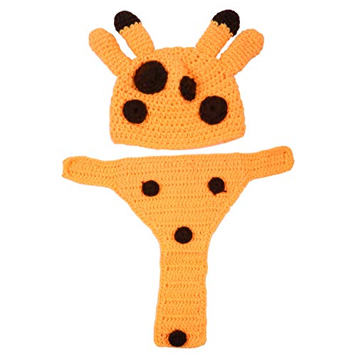 CALLARON 1 Satz Giraffe Kostüm Strickmütze und Kurze Hose Gelb Hautfreundlich Atmungsaktives Accessoire für Neugeborene Monate für Fotoshootings CALLARON 1 Satz Giraffe Kostüm Strickmütze und Kurze Hose Gelb Hautfreundlich Atmungsaktives Accessoire für Neugeborene Monate für Fotoshootings von CALLARON