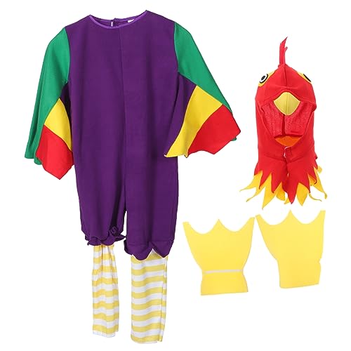 CALLARON 1 Satz Halloween-Cosplay-Kükenanzug Kinderkleidung Hühnerkostüm lustiges Tierkostüm Kleider Partykostüm für Kinder Küken-Kostüm Abschlussball Overalls Zubehör Kostüme einstellen von CALLARON