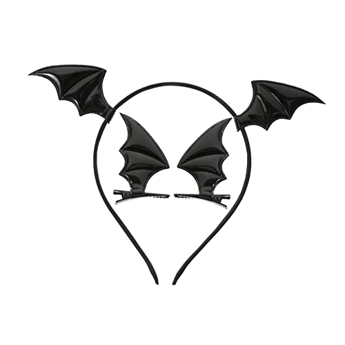 CALLARON 1 Satz Halloween Fledermaus Haarreif Set mit Clips Teiliges Zubehör für Kostümpartys Cosplay und Festivals Leicht und Bequem für Unvergessliche Halloween CALLARON 1 Satz Halloween Fledermaus Haarreif Set mit Clips Teiliges Zubehör für Kostümpartys Cosplay und Festivals Leicht und Bequem für Unvergessliche Halloween von CALLARON