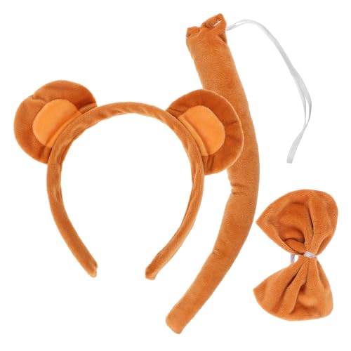 CALLARON 1 Satz Head Hoop Ohren Affenhaarband niedliches Tierohr-Stirnband Cosplay- Cosplay Affenkostüm Süßes Affenohr-Stirnband Tier-Cosplay-Kostüm Stoff Brown von CALLARON