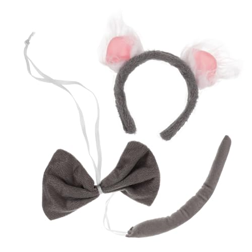 CALLARON 1 Satz Kawaii Tierohren Stirnband Set mit Fliege und für Cosplay und Party Leicht und für Bühnenauftritte und Fotogelegenheiten von CALLARON