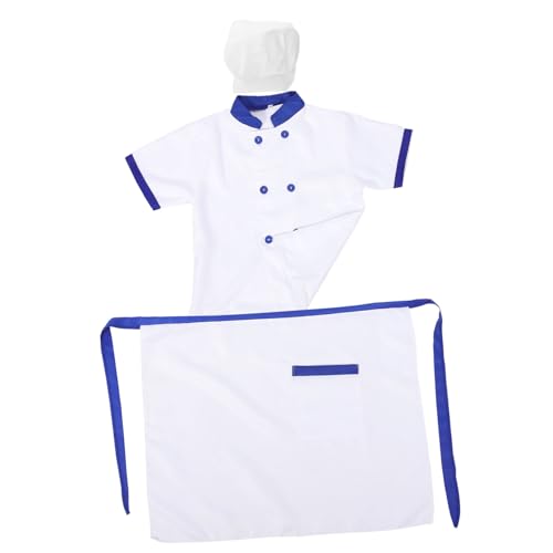 CALLARON 1 Satz Kochkostüm für Kurzärmlige Kochjacke Schürze und Kochmütze für Rollenspiele und Auftritte und Atmungsaktiv für Kleine und Cosplay CALLARON 1 Satz Kochkostüm für Kurzärmlige Kochjacke Schürze und Kochmütze für Rollenspiele und Auftritte und Atmungsaktiv für Kleine und Cosplay von CALLARON