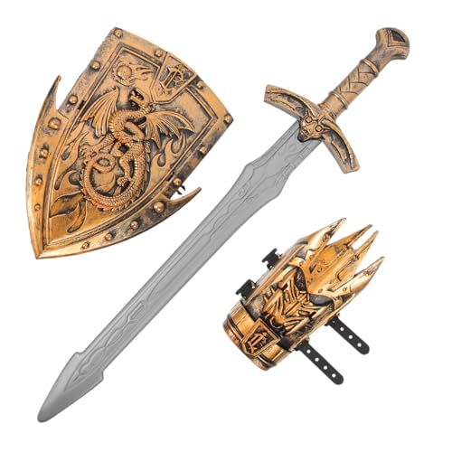 CALLARON 1 Satz Kostüm mit Schild und Rollenspiel Zubehör für Halloween Cosplay Kostümparty Jungen und Mädchen CALLARON 1 Satz Kostüm mit Schild und Rollenspiel Zubehör für Halloween Cosplay Kostümparty Jungen und Mädchen von CALLARON