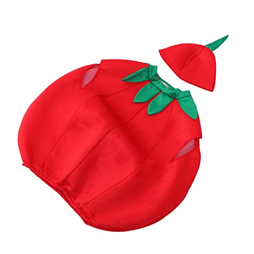 CALLARON 1 Satz Kostümset für Tomatenkostüm mit Hut für Faschingspartys Halloween Cosplay und Bühnenaufführungen für Jungen und Mädchen Jahre CALLARON 1 Satz Kostümset für Tomatenkostüm mit Hut für Faschingspartys Halloween Cosplay und Bühnenaufführungen für Jungen und Mädchen Jahre von CALLARON