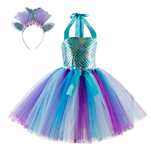 CALLARON 1 Satz Mesh-Rock Kinderkleider kinderkostüm Geburtstagskleid Kostüme für Meerjungfrauen Abendkleid mit Pailletten ballkleid Party-Cosplay-Rock Kinderrock Taille Kleidung von CALLARON