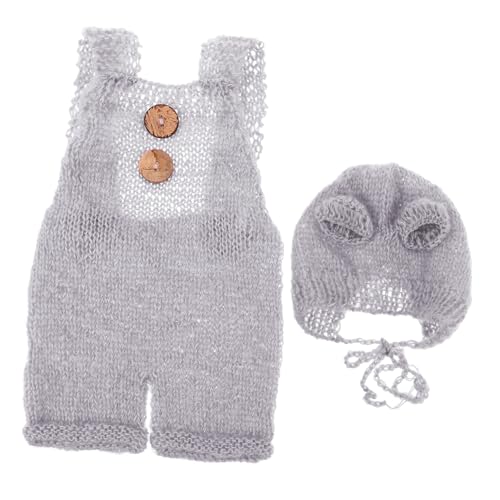 CALLARON 1 Satz Neugeborenes Fotografie Kostümset mit Süßem Bärenhut und Strampler Weicher Beanie für Unvergessliche Babyfotos Geeignet für Neugeborene CALLARON 1 Satz Neugeborenes Fotografie Kostümset mit Süßem Bärenhut und Strampler Weicher Beanie für Unvergessliche Babyfotos Geeignet für Neugeborene von CALLARON