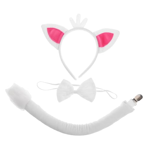 CALLARON 1 Satz Niedliches Fuchsohren Stirnband Set mit und Fliege Tierkopfband für Halloween Karneval und Cosplay Aufführungen für Erwachsene von CALLARON