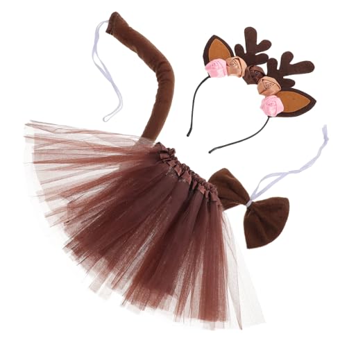 CALLARON 1 Satz Reh Geweih Haarreif mit Tüllrock Set für Weihnachtskostüm Zubehör Süße Tutu Skirt und Tierohren für Festlichkeiten Karneval und Cosplay Veranstaltungen CALLARON 1 Satz Reh Geweih Haarreif mit Tüllrock Set für Weihnachtskostüm Zubehör Süße Tutu Skirt und Tierohren für Festlichkeiten Karneval und Cosplay Veranstaltungen von CALLARON