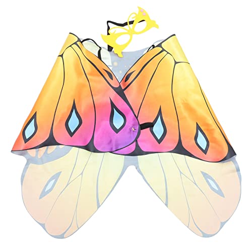 CALLARON 1 Satz Schmetterlingsflügel Kostüm Set für Teiliges Halloween Kostüm mit Umhang Maske und Flügeln für Halloween Feiern und Cosplay von CALLARON