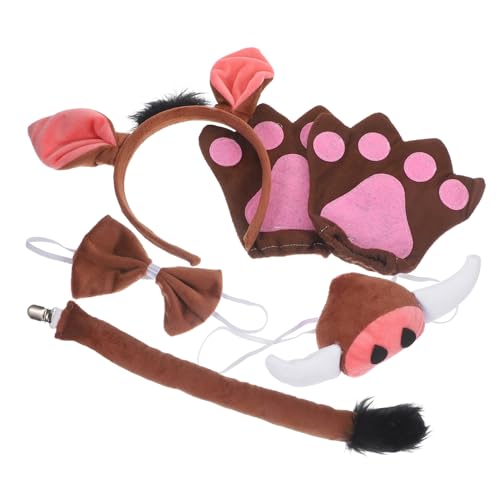 CALLARON 1 Satz Schwein Kostüm Zubehör für Teiliges Set mit Kopfband Fliege Nase und Handschuhen für Karneval Halloween und Partys Weiches Angenehmes Material für Hohen Tragekomfort CALLARON 1 Satz Schwein Kostüm Zubehör für Teiliges Set mit Kopfband Fliege Nase und Handschuhen für Karneval Halloween und Partys Weiches Angenehmes Material für Hohen Tragekomfort von CALLARON